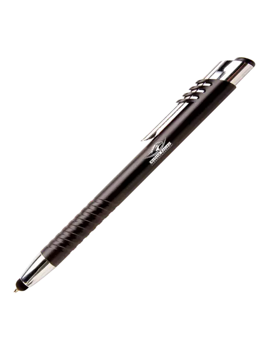 Schirhart Black Stylus Pen - Blue Ink w/McPeek Racing Logo