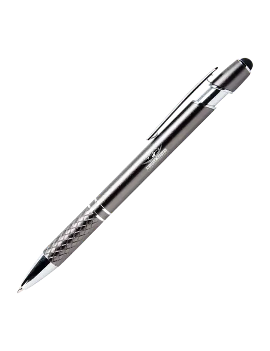 Valencia Gunmetal Stylus Pen - Black Ink w/McPeek Racing Logo