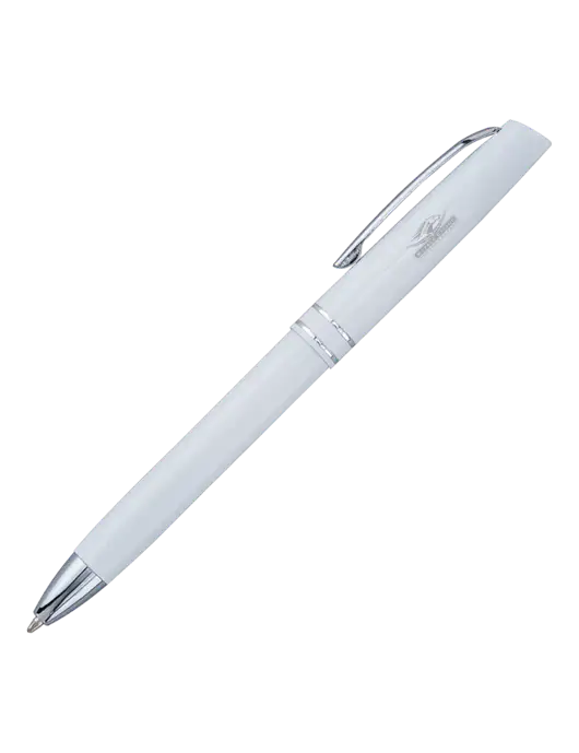 White Anguilla Black Ink Pen w/McPeek Racing Logo