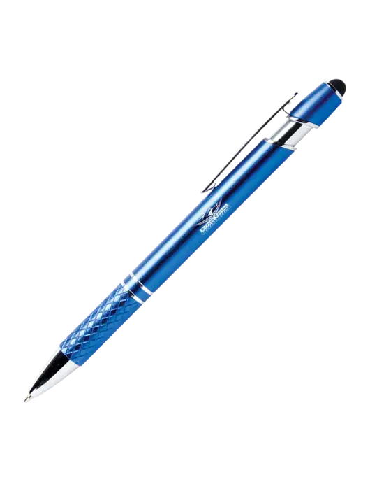 Valencia Blue Stylus Pen - Black Ink w/McPeek Racing Logo