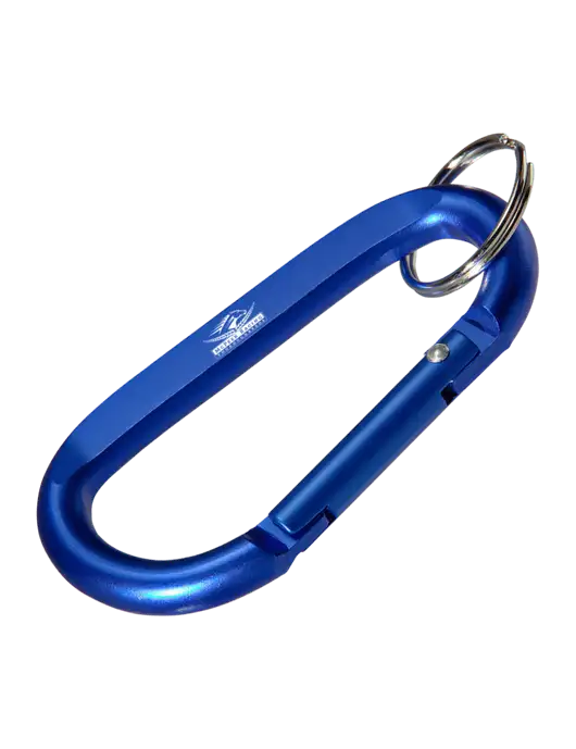 Blue Carabiner & Key Ring w/McPeek Racing Logo