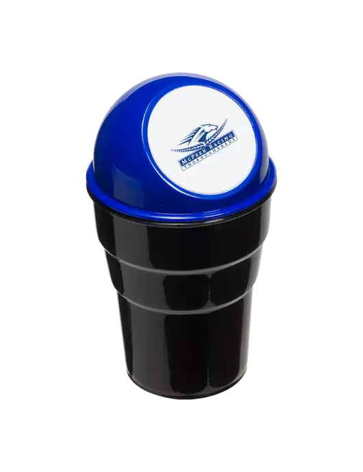 Blue Car Cup Holder Trash Can w/McPeek Racing Logo