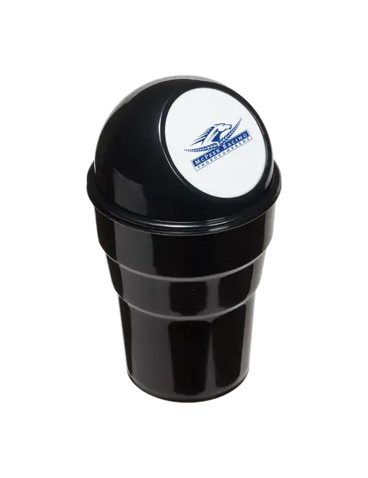 Black Car Cup Holder Trash Can w/McPeek Racing Logo