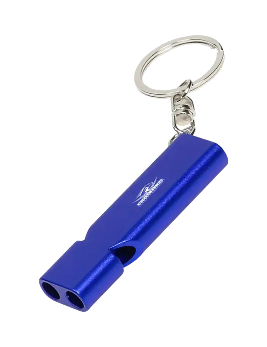 Quick Alert Blue Safety Whistle w/McPeek Racing Logo