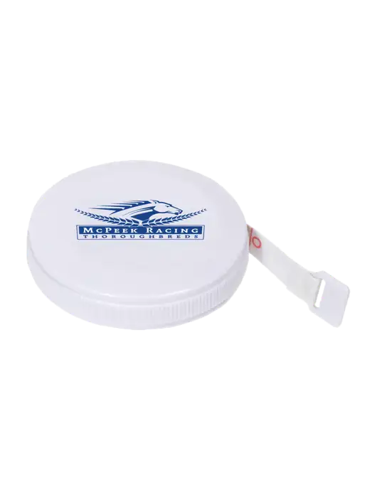 White Round Tape Measure w/McPeek Racing Logo