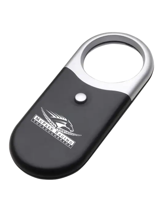 Compact Black Magnifier Light w/McPeek Racing Logo