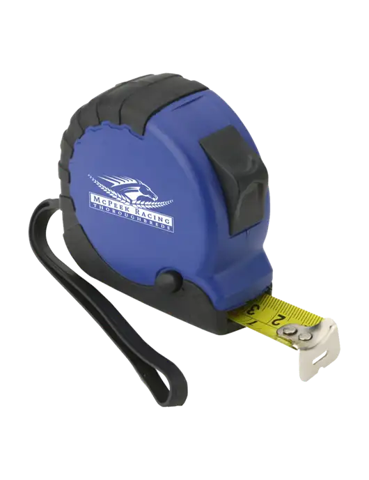 Blue Tape Measure, 16' w/McPeek Racing Logo