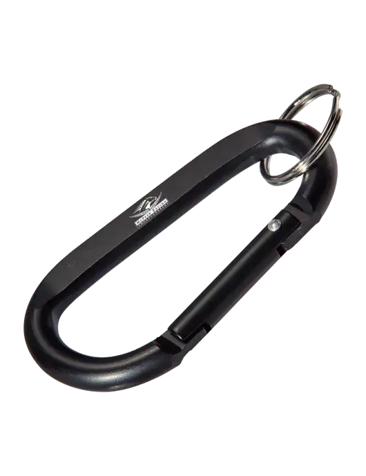 Black Carabiner & Key Ring w/McPeek Racing Logo