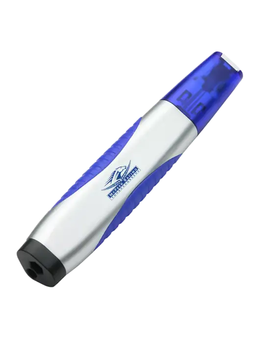 Silver/Blue Level Light Screwdriver Pen w/McPeek Racing Logo
