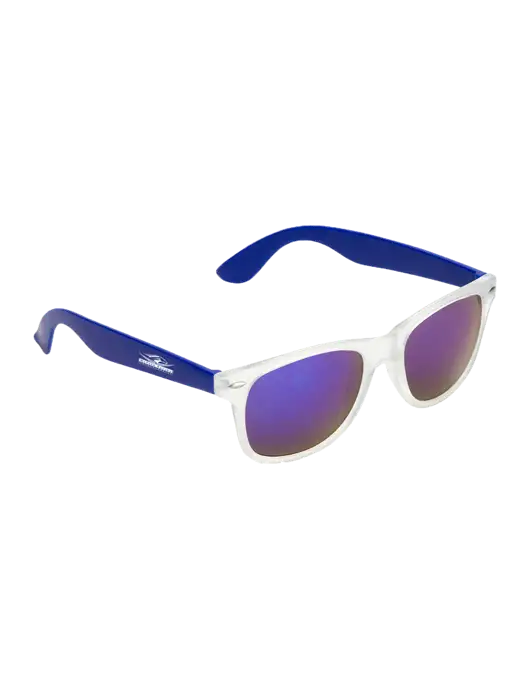 Key West Blue Mirrored Sunglasses w/McPeek Racing Logo