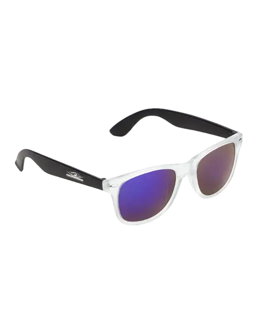 Key West Black Mirrored Sunglasses w/McPeek Racing Logo