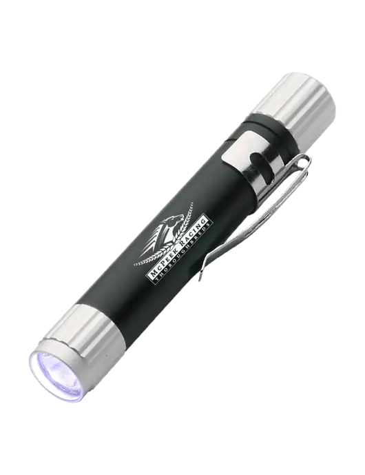 Black Aluminum LED Penlight w/McPeek Racing Logo