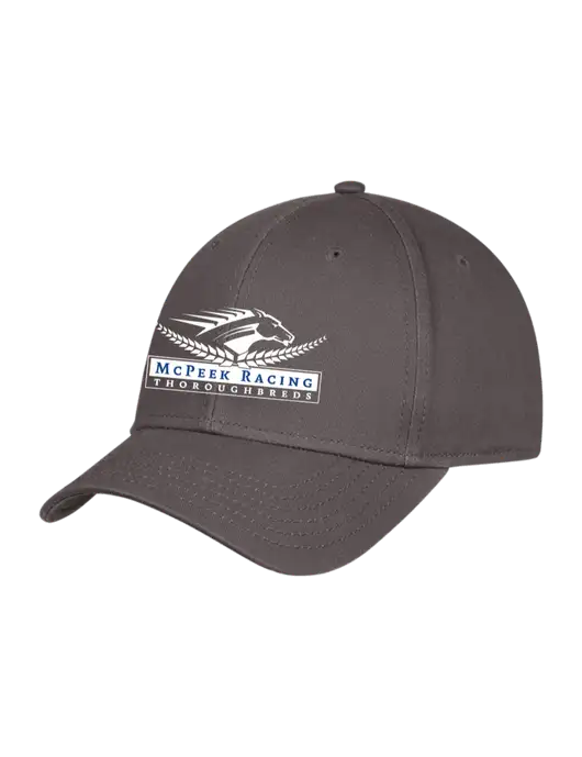 Charcoal Structured Cap Hook & Loop w/McPeek Racing Logo