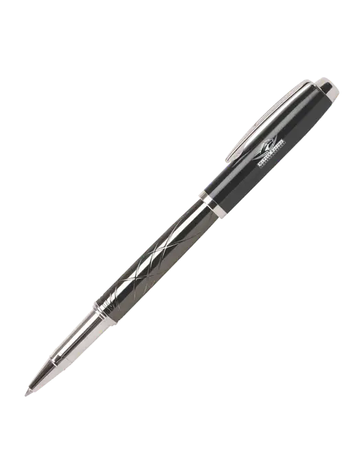 Modernist Black Rollerball Pen - Black Ink w/McPeek Racing Logo