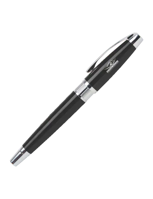 Masscotti Black Rollerball Pen - Black Ink w/McPeek Racing Logo
