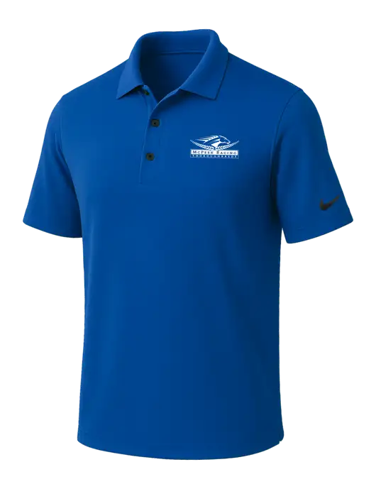 NIKE Dark Royal Dri-Fit Micro Pique Polo w/McPeek Racing Logo