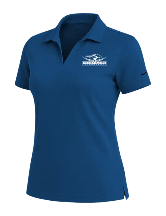 NIKE Dark Royal Womens Dri-Fit Micro Pique Polo w/McPeek Racing Logo