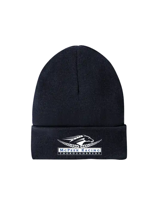 Recycled True Navy Beanie w/McPeek Racing Logo