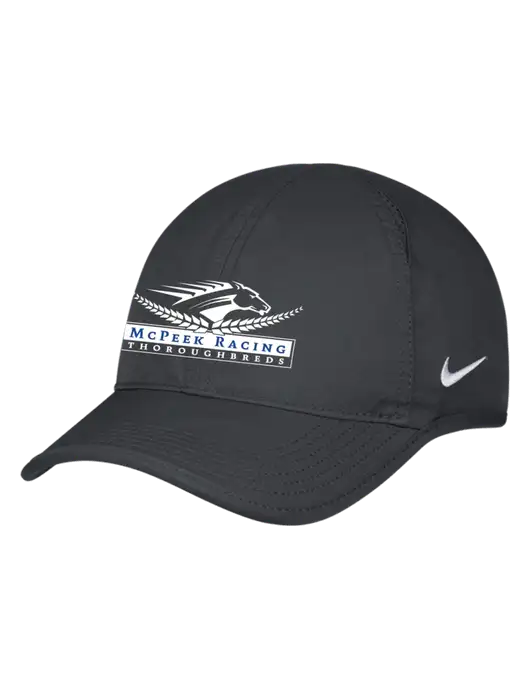 Nike Charcoal Featherlight Cap w/McPeek Racing Logo