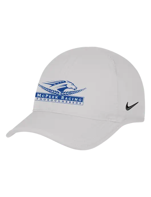 Nike White Featherlight Cap w/McPeek Racing Logo