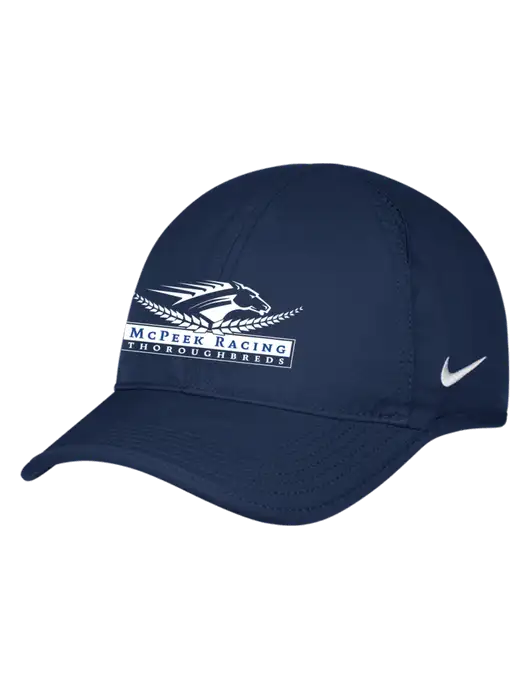 Nike Navy Featherlight Cap w/McPeek Racing Logo