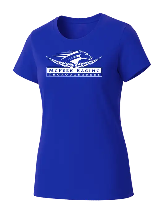 Womens Seriously Soft Royal T-Shirt w/McPeek Racing Logo
