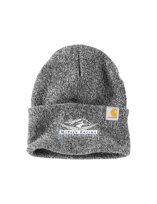 Carhartt Medium Grey Heather Watch Cap 2.0 w/McPeek Racing Logo