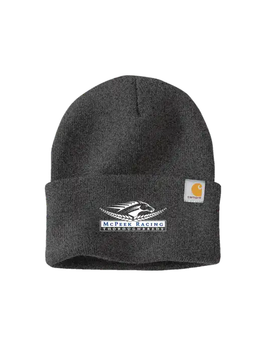 Carhartt Dark Grey Watch Cap 2.0 w/McPeek Racing Logo