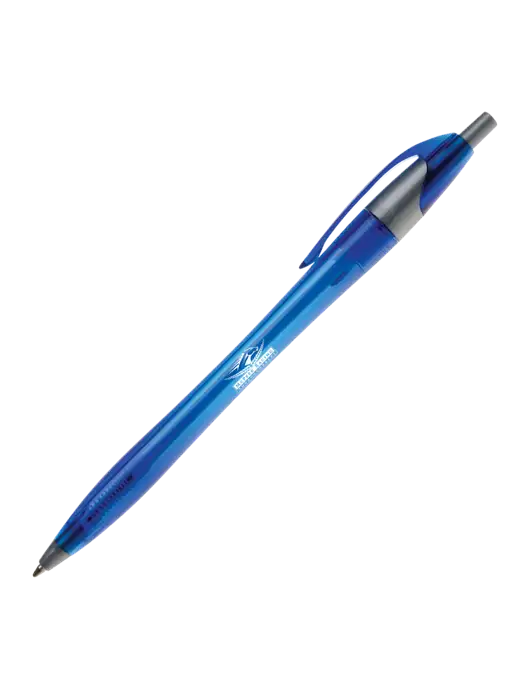 Novella Translucent Blue/Silver Jewel Pen - Blue Ink w/McPeek Racing Logo