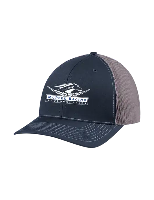 Richardson Adjustable Snapback Original 112 Trucker Cap Navy w/Charcoal Mesh w/McPeek Racing Logo