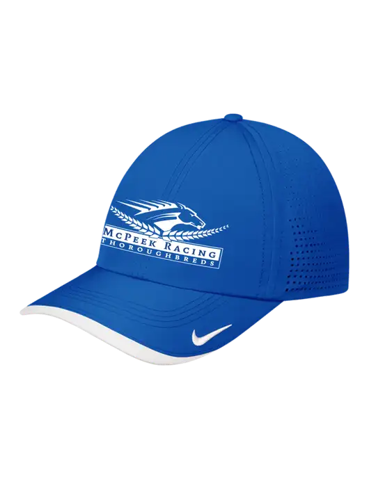 Nike Royal/White Dri-FIT Perforated Performance Cap w/McPeek Racing Logo