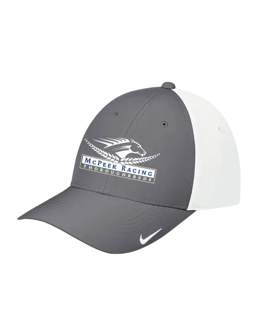 Nike Dark Grey/White Dri-FIT Legacy Cap w/McPeek Racing Logo
