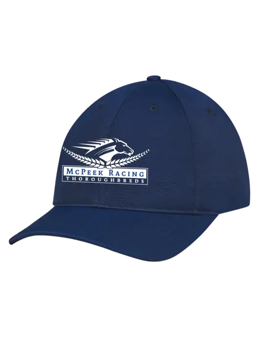 Navy Nylon Twill Performance Cap w/McPeek Racing Logo