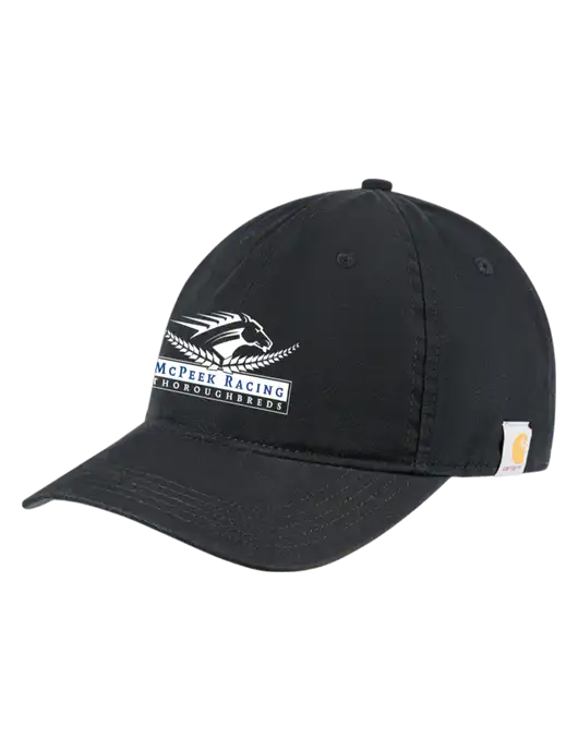 Carhartt Black Cotton Canvas Cap w/McPeek Racing Logo