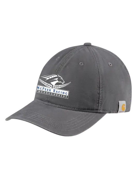 Carhartt Dark Grey Cotton Canvas Cap w/McPeek Racing Logo