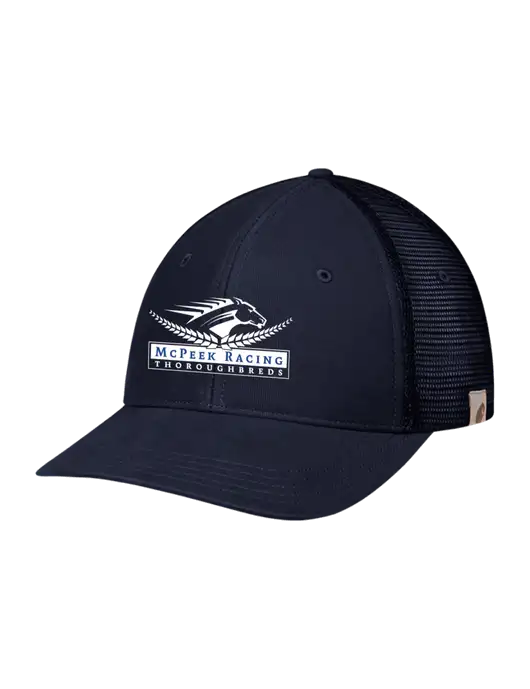 Carhartt Navy Canvas Trucker Cap w/McPeek Racing Logo