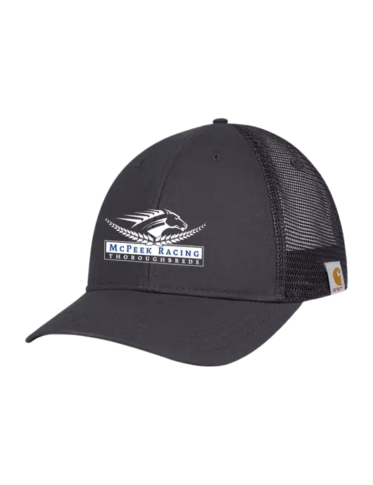 Carhartt Dark Grey Canvas Trucker Cap w/McPeek Racing Logo