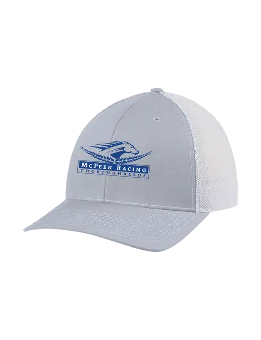 Richardson Adjustable Snapback Original 112 Trucker Cap Light Heather Grey w/White Mesh w/McPeek Racing Logo