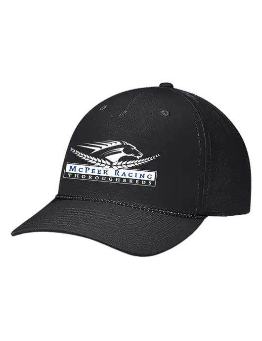 Richardson Laser Perf Performance Black/Black-Grey Rope Cap w/McPeek Racing Logo