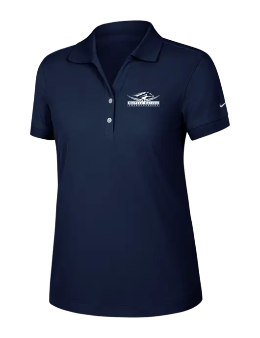 Nike Womens Dri-FIT Classic Dark Navy Polo w/McPeek Racing Logo