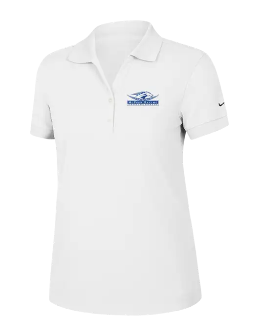 Nike Womens Dri-FIT Classic White Polo w/McPeek Racing Logo