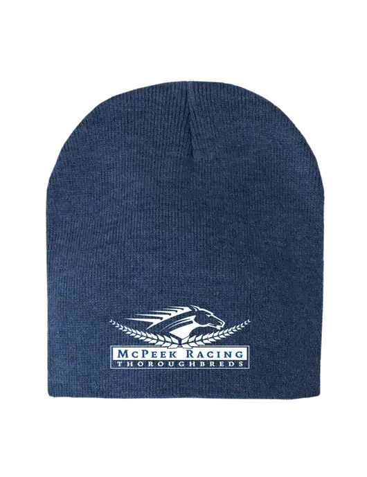 Dark Royal Heather Element Knit Beanie w/McPeek Racing Logo
