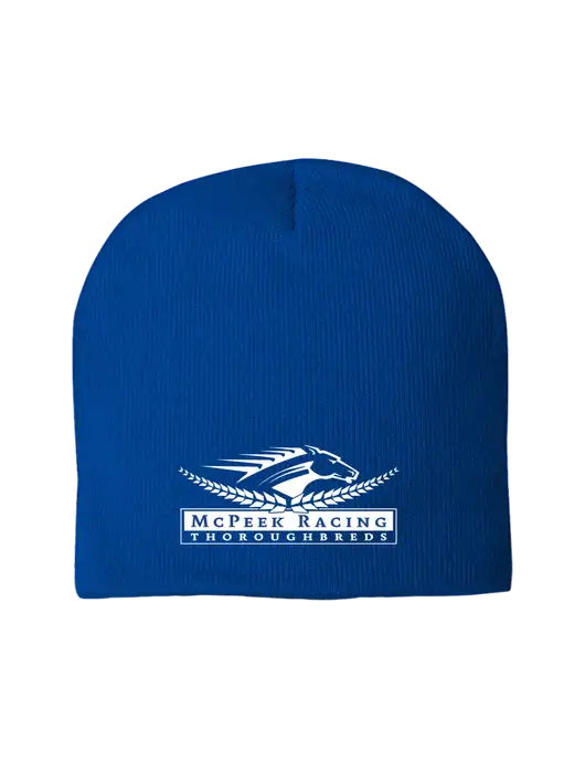 Solid Royal Element Knit Beanie w/McPeek Racing Logo
