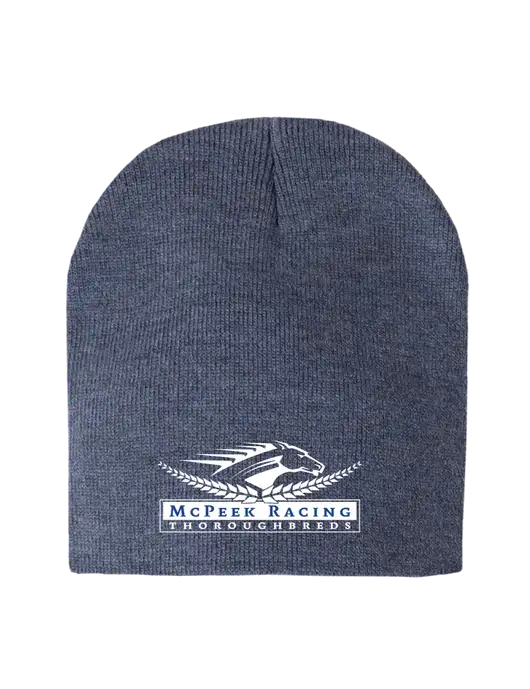 Navy Heather Element Knit Beanie w/McPeek Racing Logo