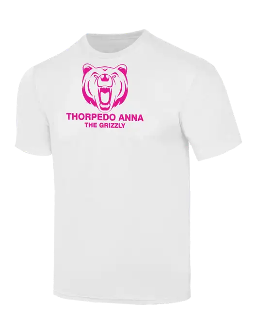 Simply Soft White 4.5oz  Poly/Combed Ring Spun Cotton T-Shirt w/Thorpedo Anna Logo