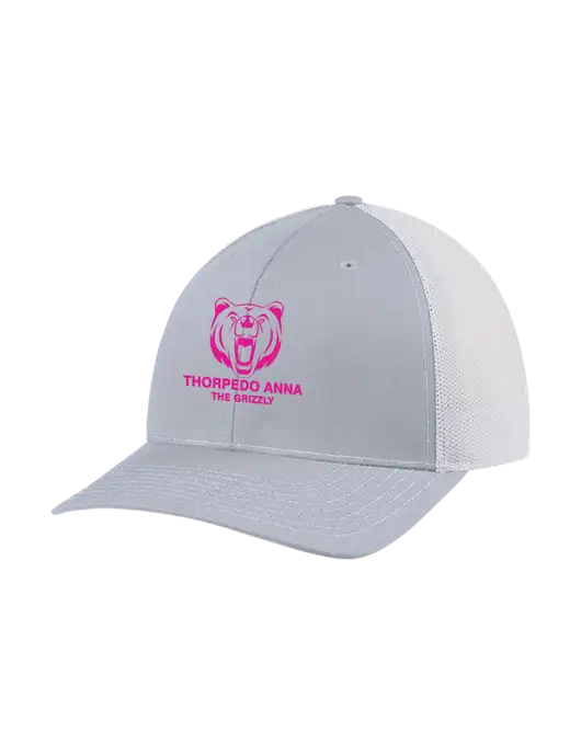 Richardson Adjustable Snapback Original 112 Trucker Cap Light Heather Grey w/White Mesh w/Thorpedo Anna Logo